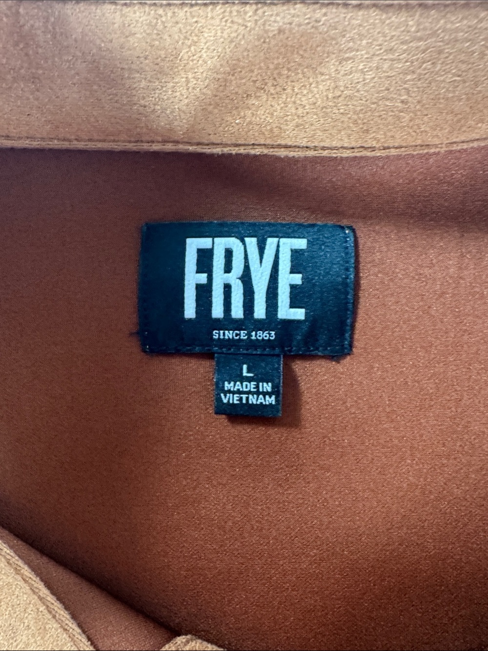 FRYE Men's Tan Jacket Size L - Picture 2 of 4